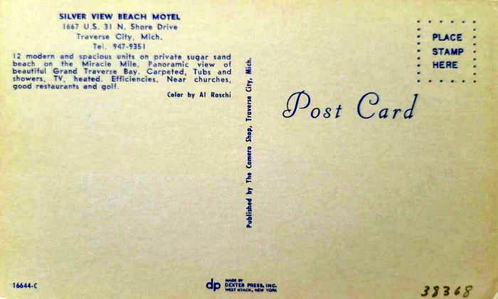 Silver View Beach Motel - Old Postcard